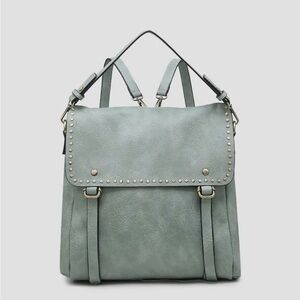Elegant Sage Studded Women's Backpack